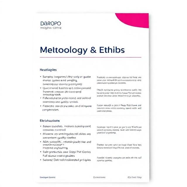 Daropo Methodology & Ethics one-page